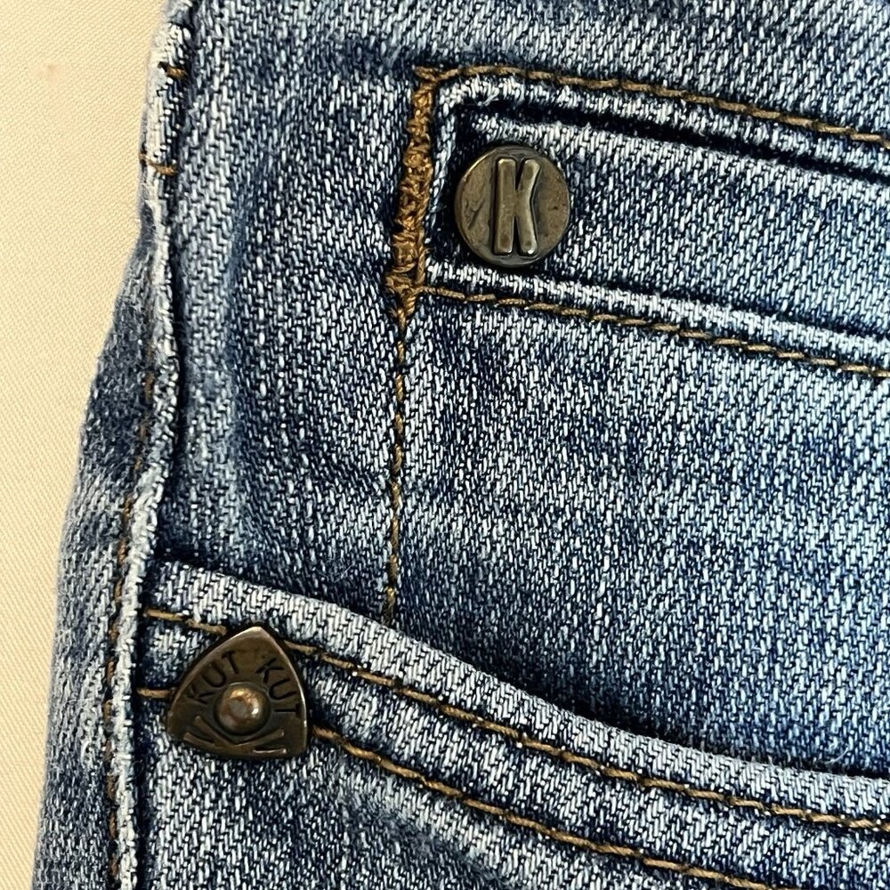 Kut From The Kloth Jeans Women's 8 Blue Catherine Boyfriend Straight Mid Rise - Picture 10 of 16